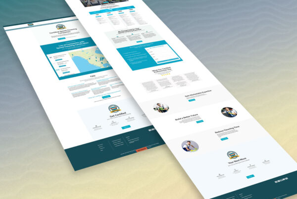 graphic images showing landing pages that were designed for the SpeedCleaning.com Shift4Shop e-commerce store to promote professional Speed Cleaning classes.